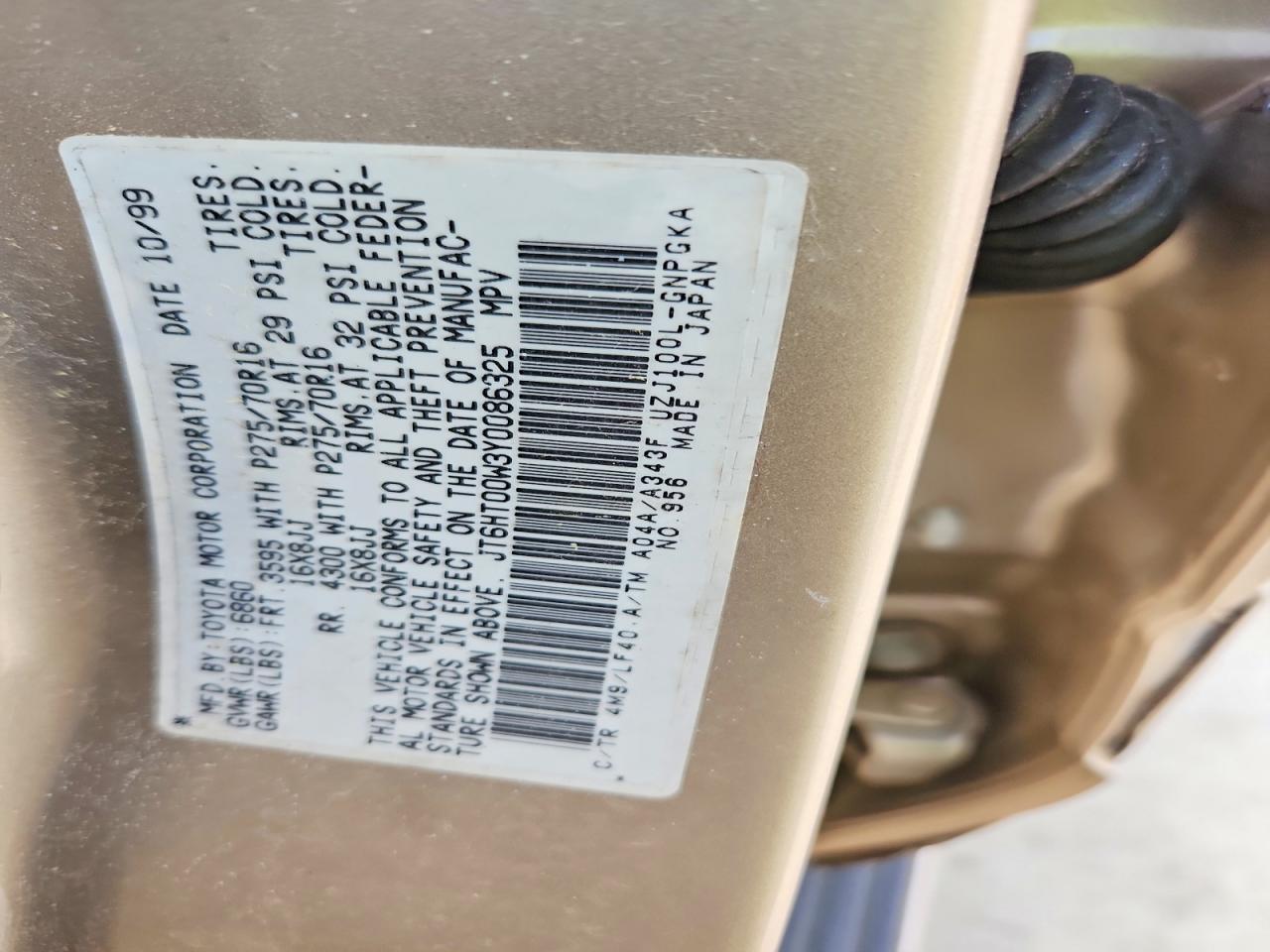 2000 LEXUS Lx 470
