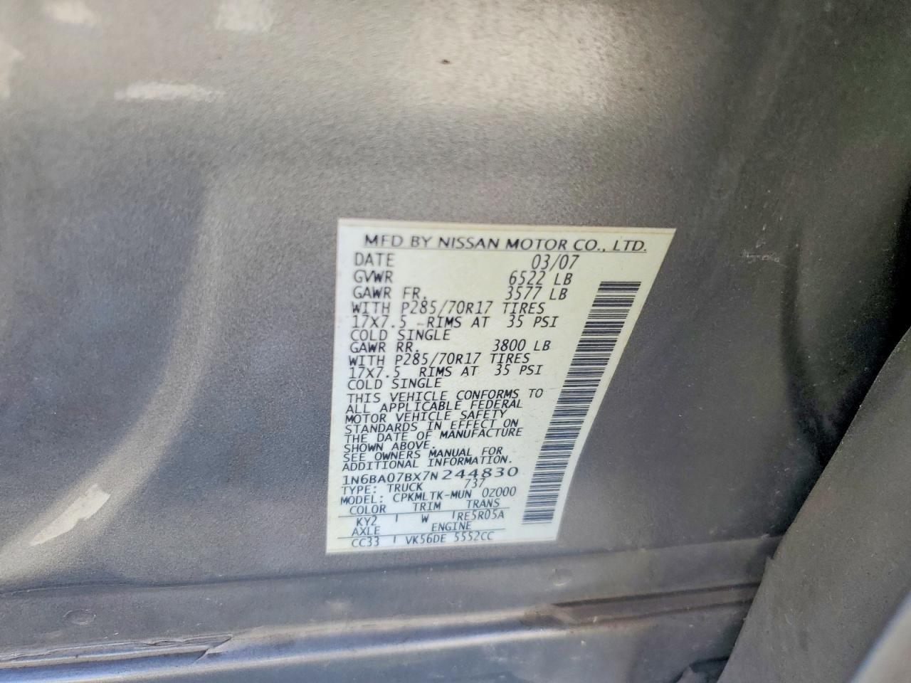 2007 NISSAN Titan