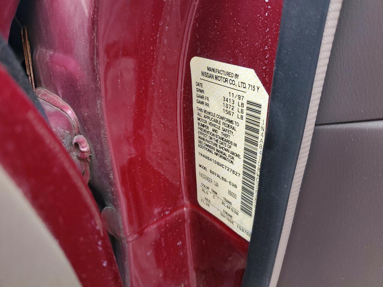 1998 NISSAN SENTRA