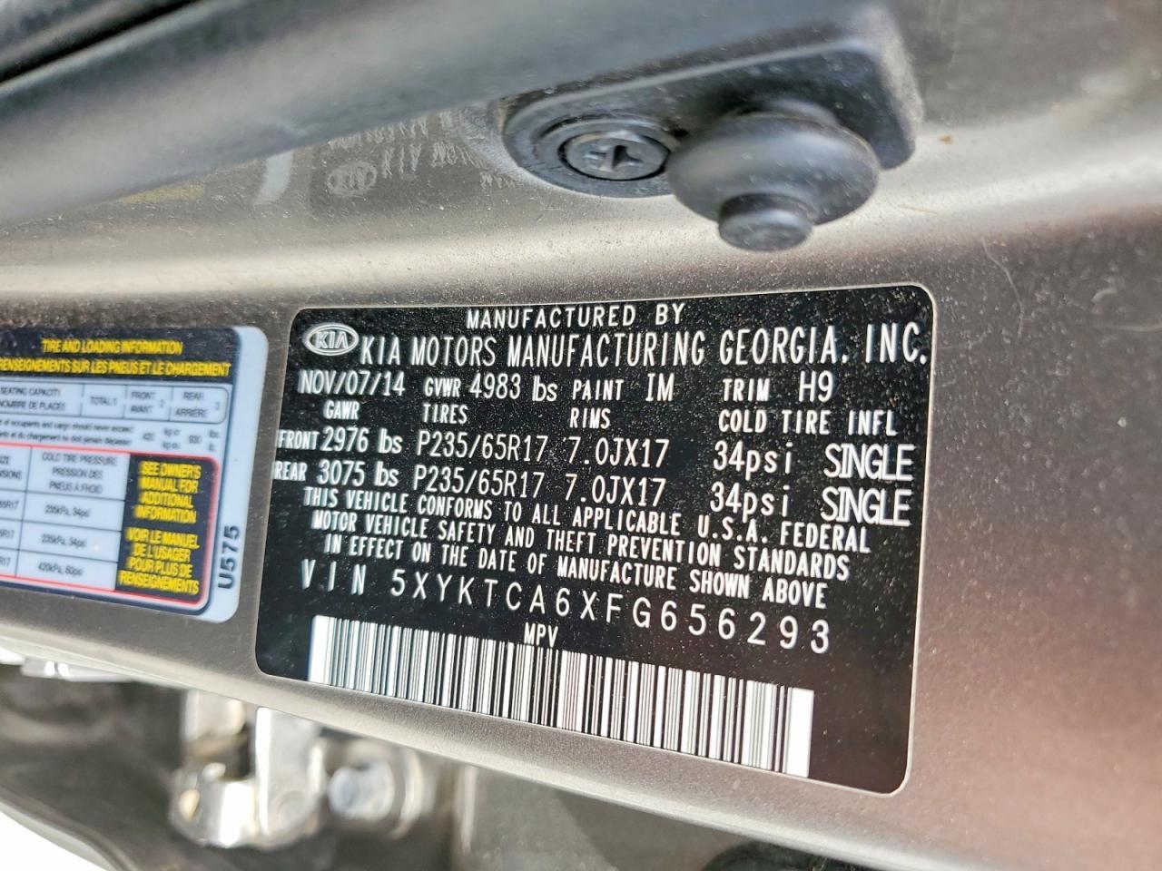 2015 KIA SORENTO