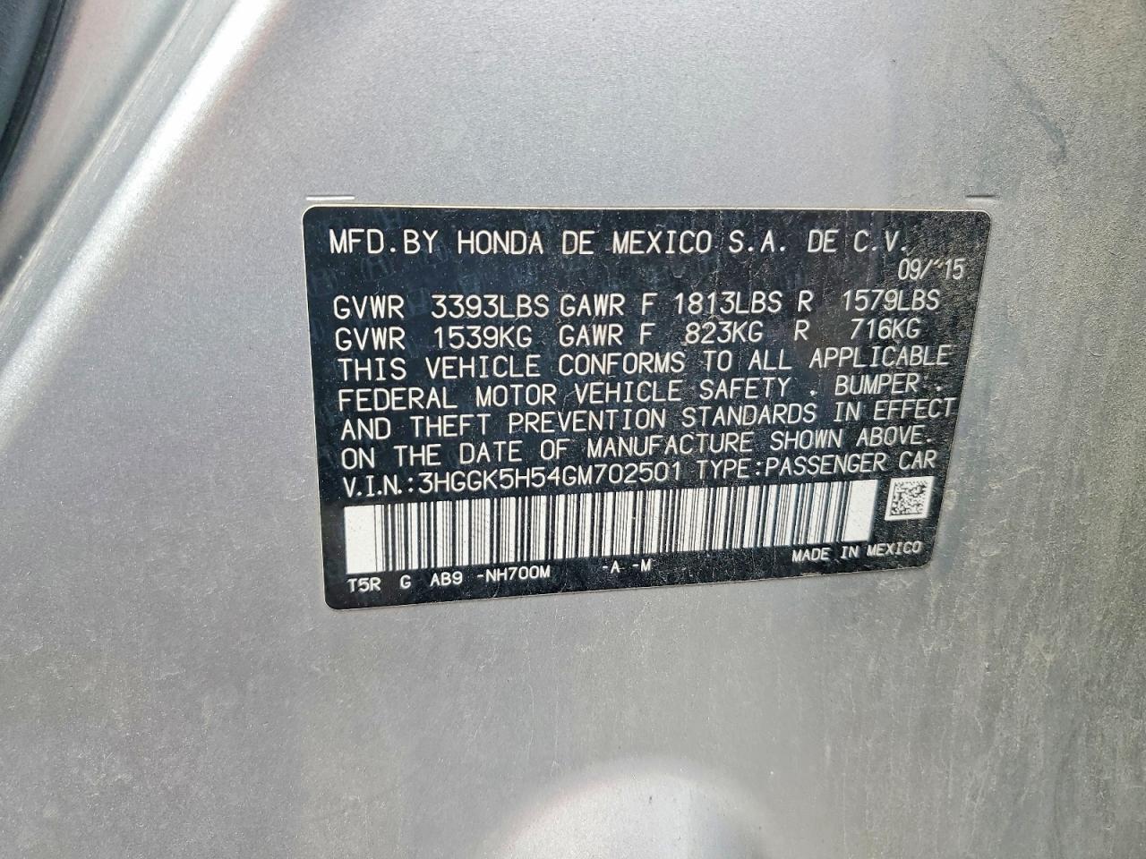 2016 HONDA FIT