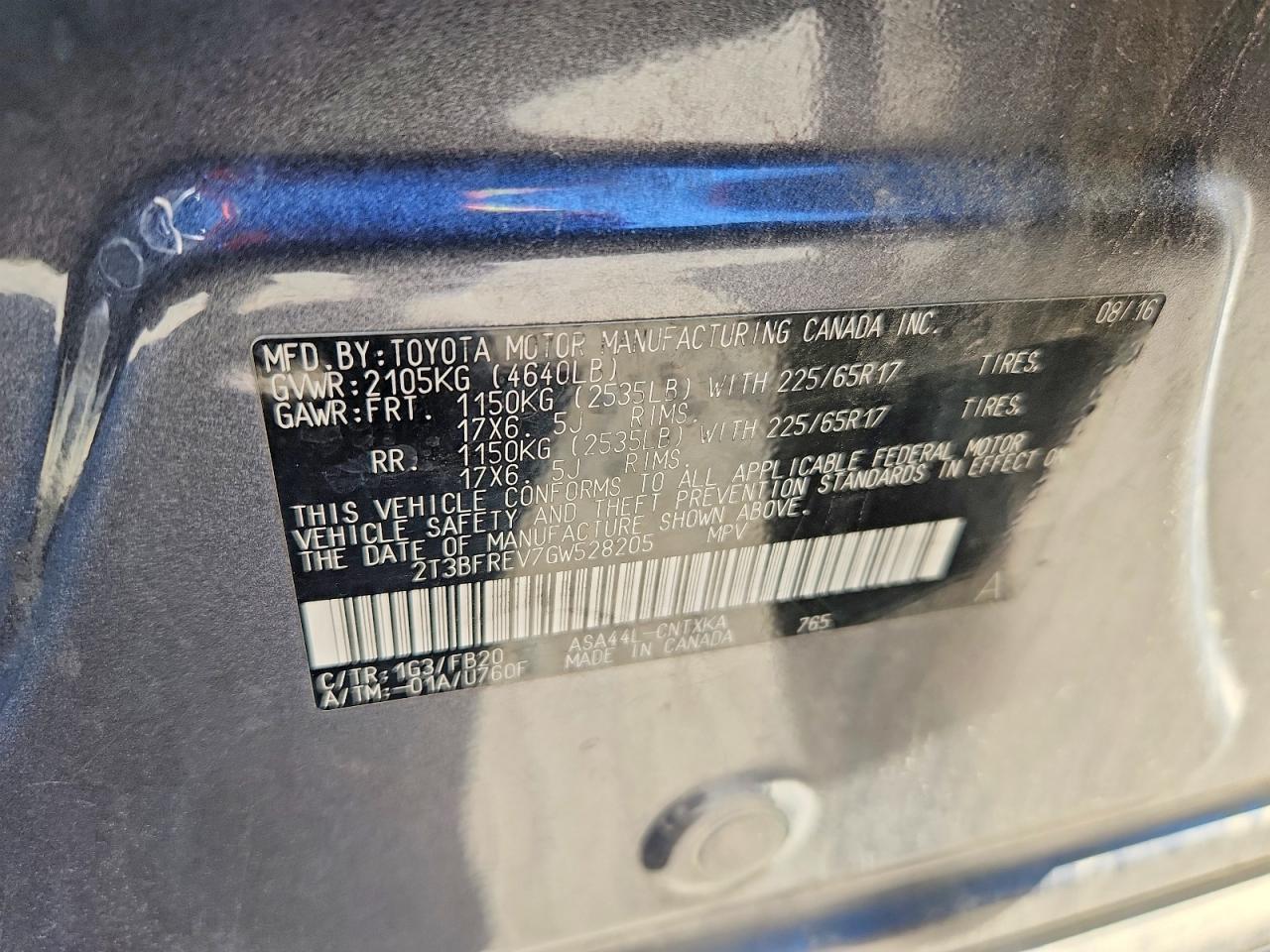 2016 TOYOTA RAV4