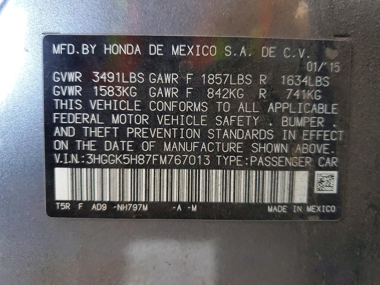 2015 HONDA FIT