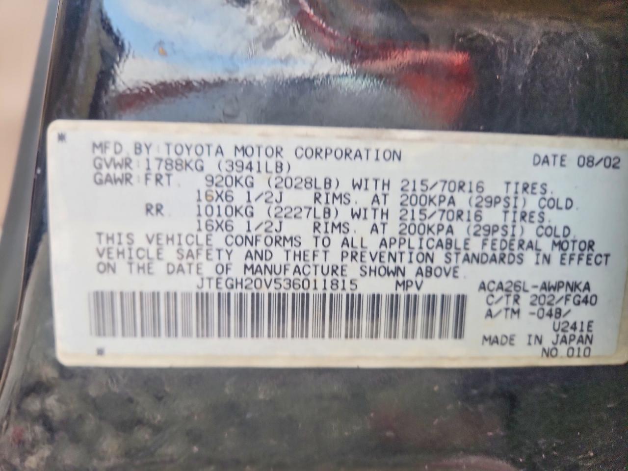 2003 TOYOTA RAV4