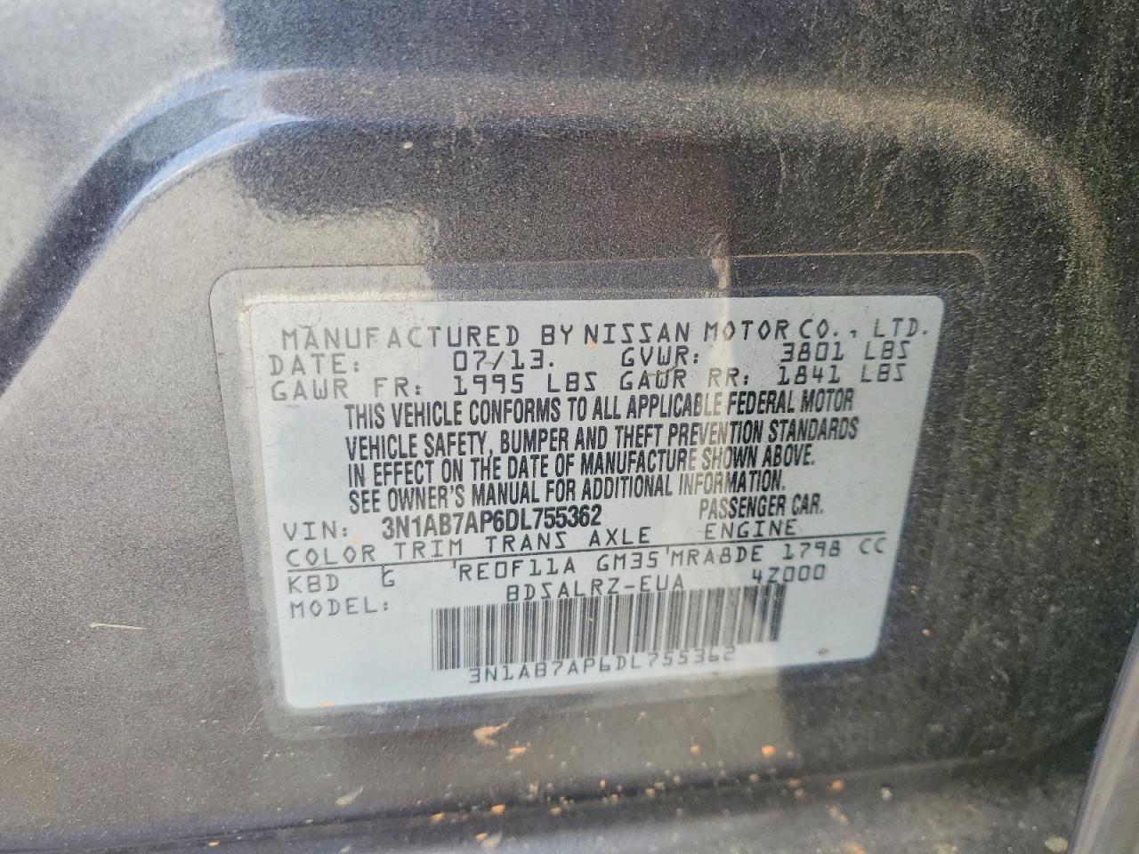 2013 NISSAN SENTRA