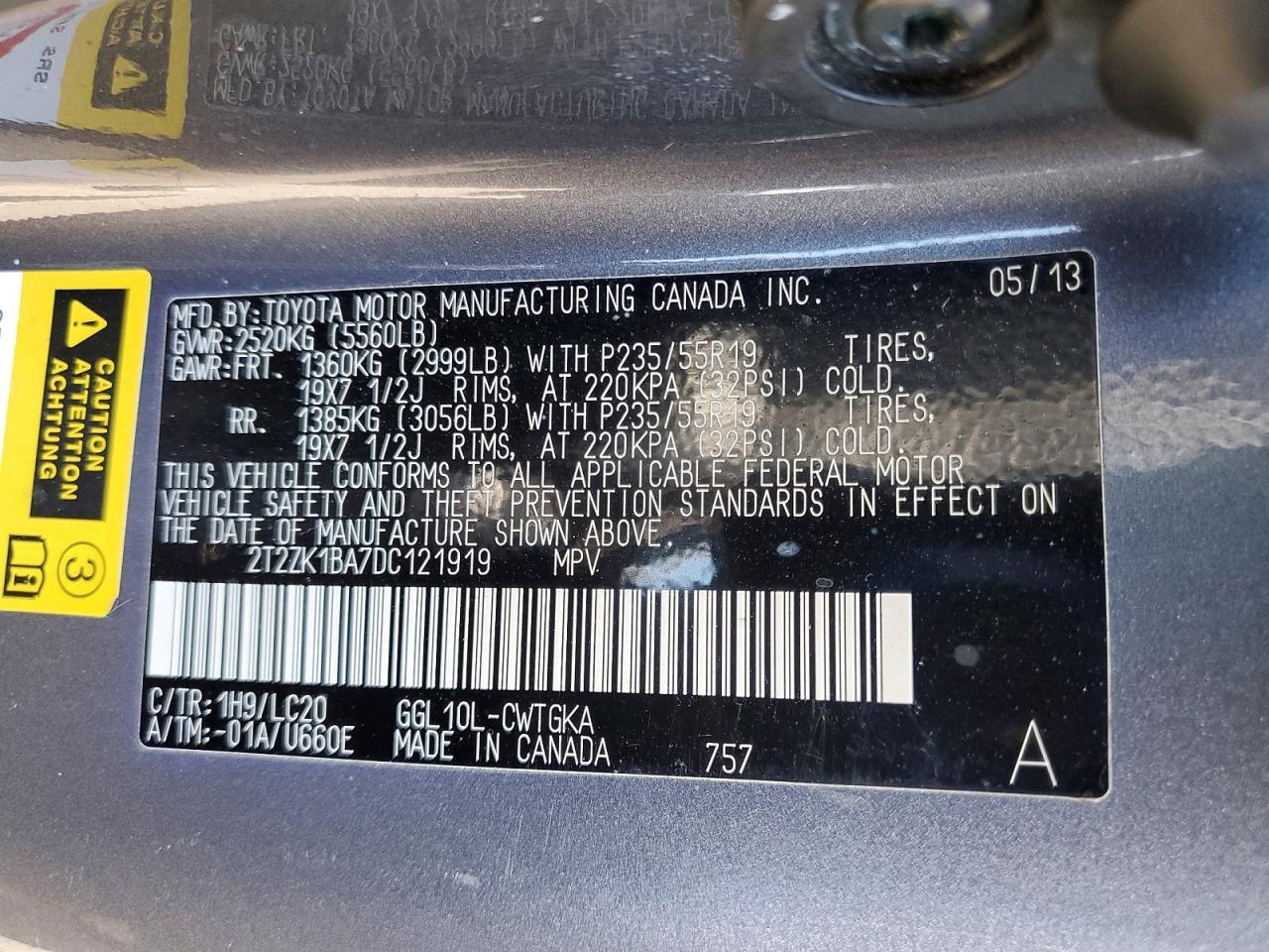 2013 LEXUS RX 350