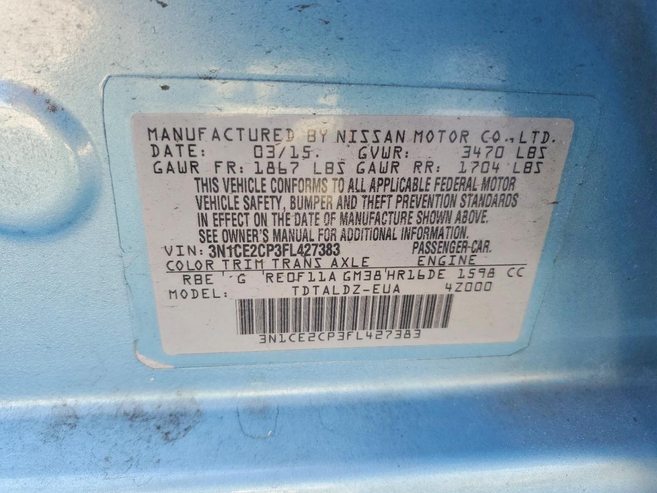 2015 NISSAN Versa Note