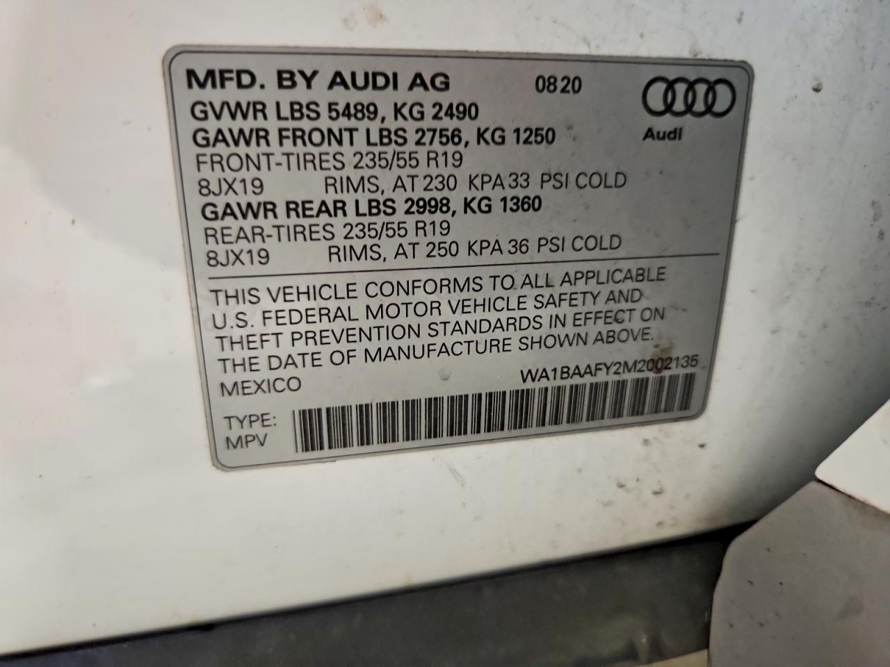 2021 AUDI Q5