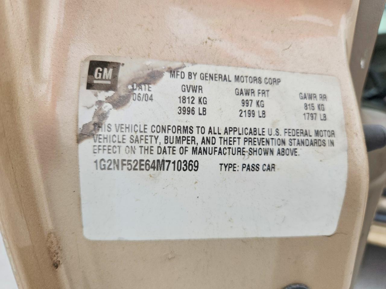 2004 PONTIAC Grand Am