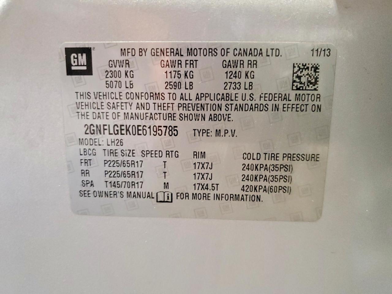 2014 CHEVROLET EQUINOX