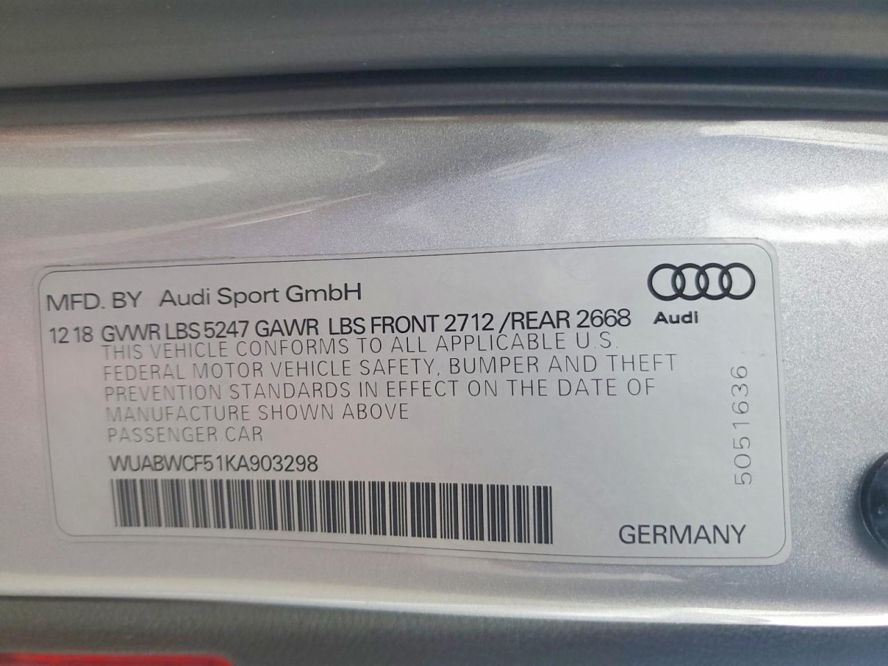 2019 AUDI RS5