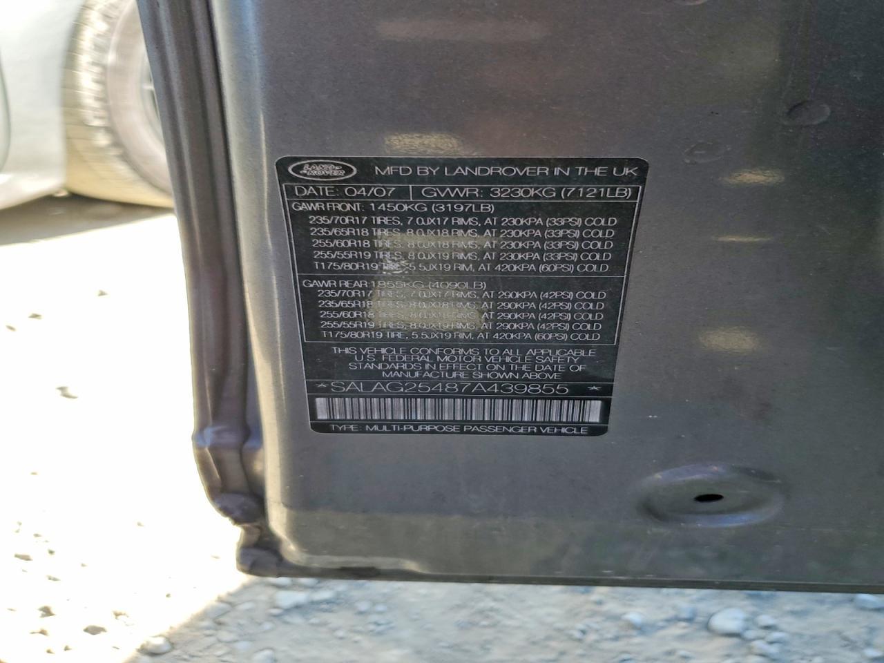 2007 LAND ROVER Lr3
