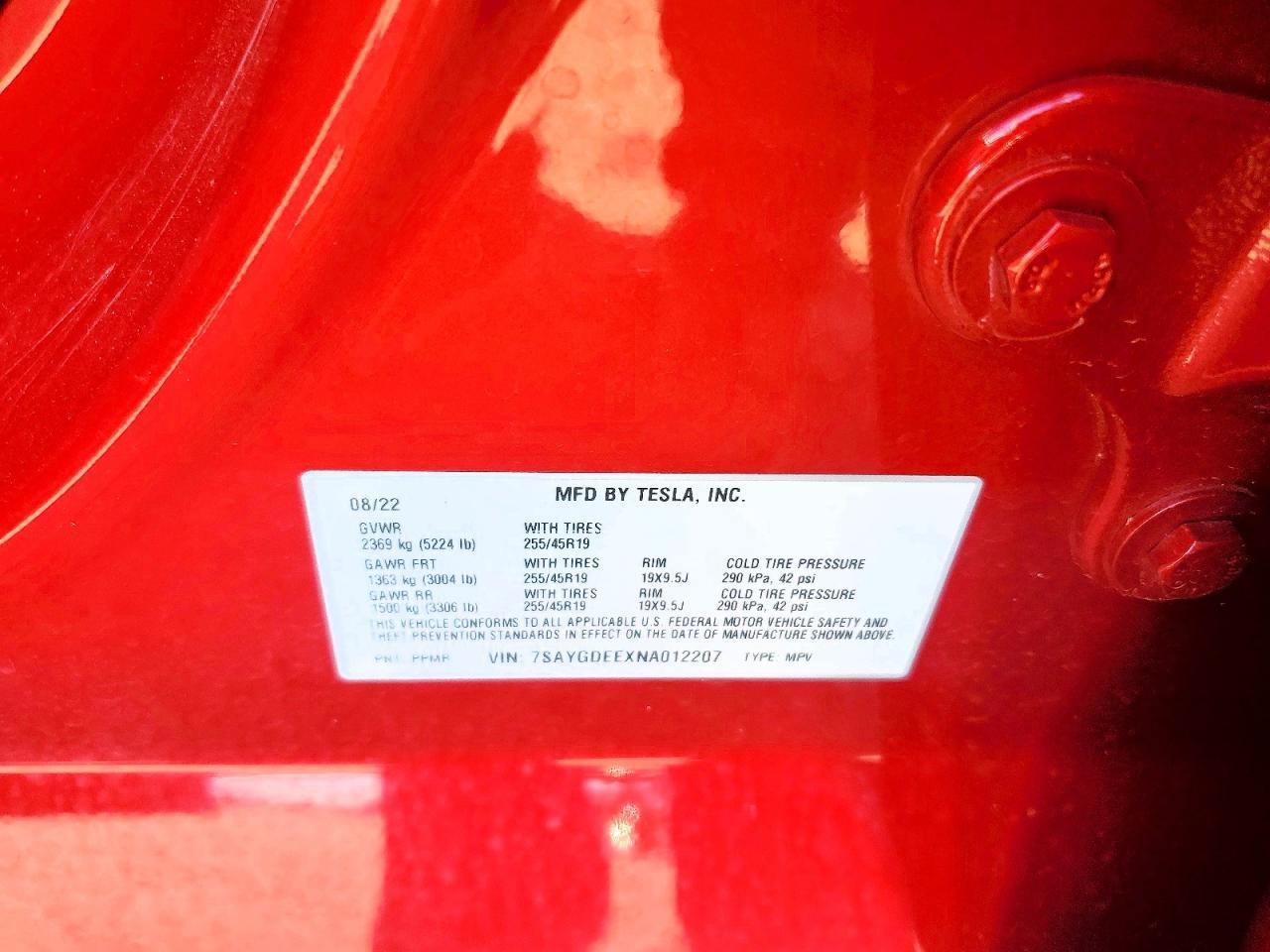 2022 TESLA MODEL Y