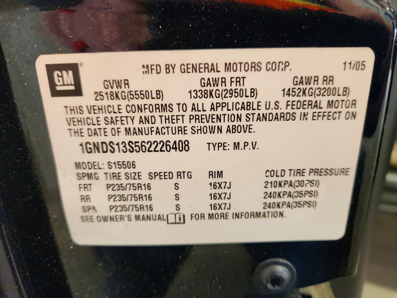 2006 CHEVROLET Trailblazer