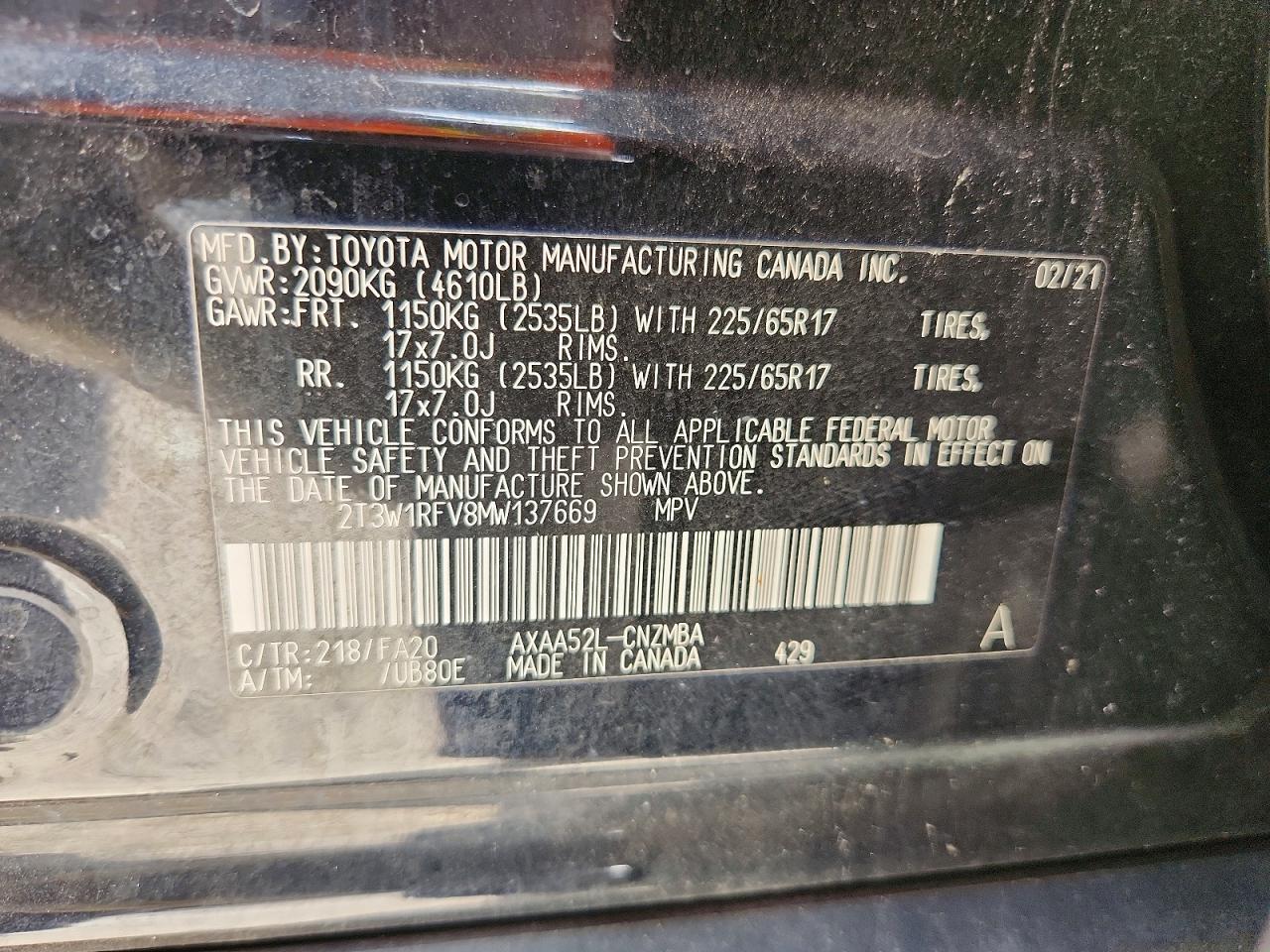 2021 TOYOTA RAV4