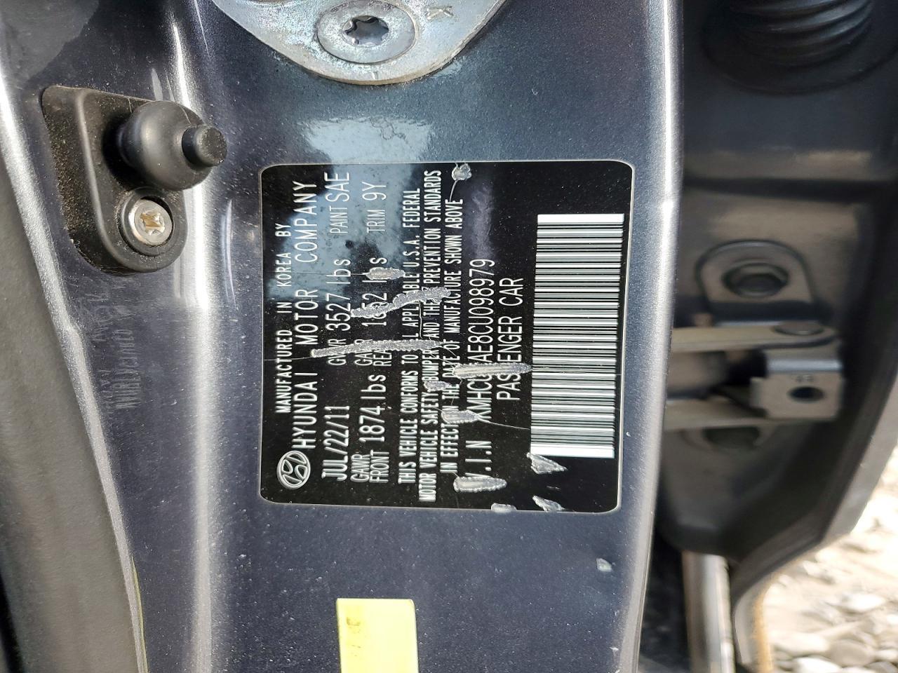 2012 HYUNDAI ACCENT