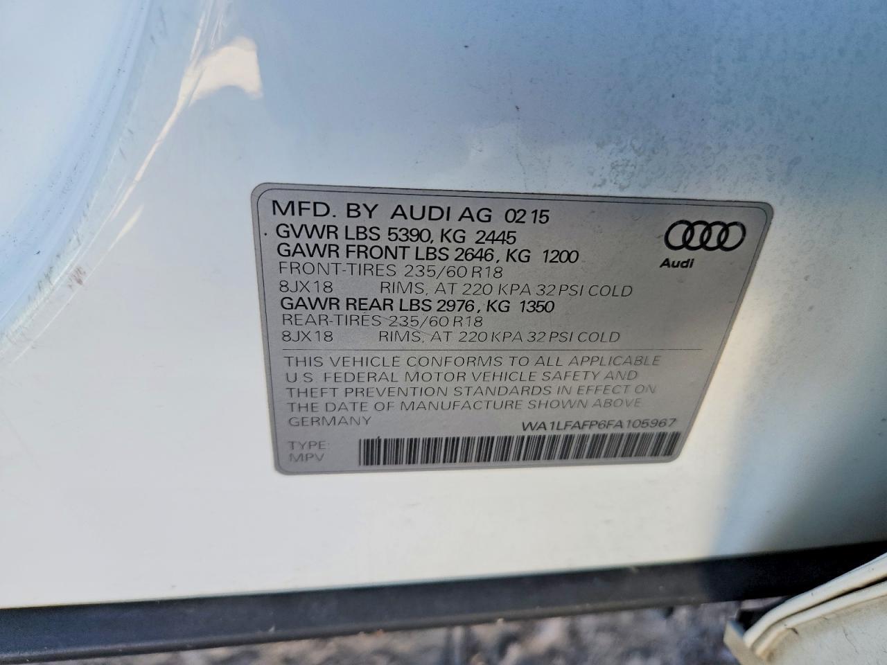 2015 AUDI Q5