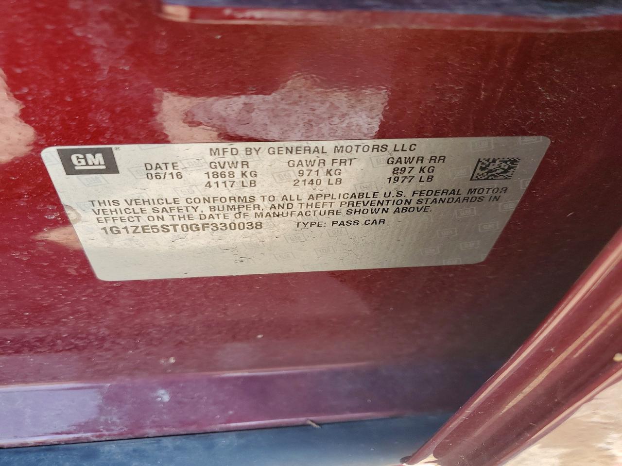 2016 CHEVROLET Malibu Limited