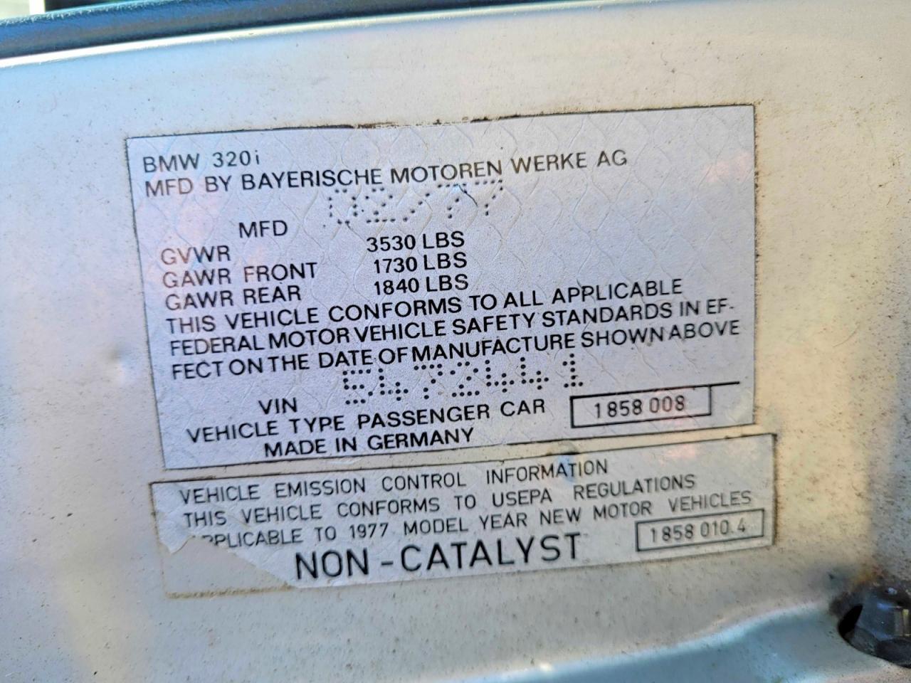 1977 BMW 3 SERIES