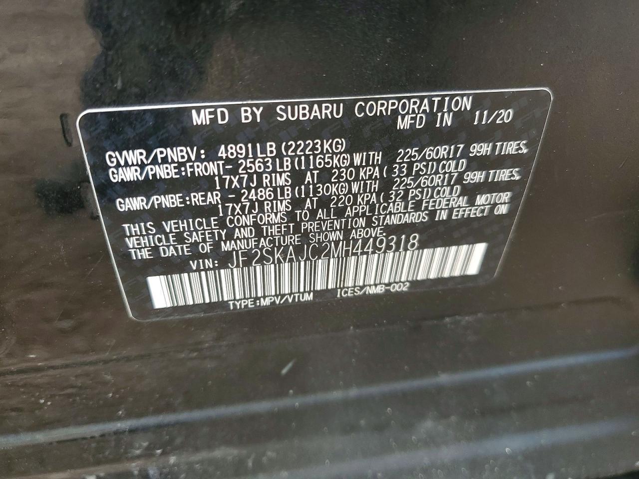 2021 SUBARU FORESTER