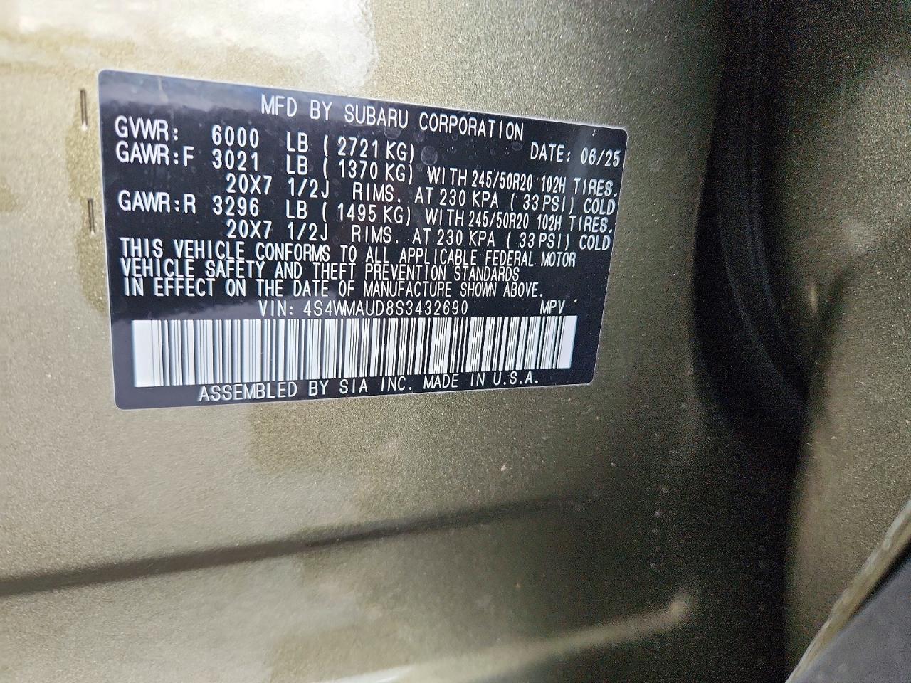 2025 SUBARU Ascent