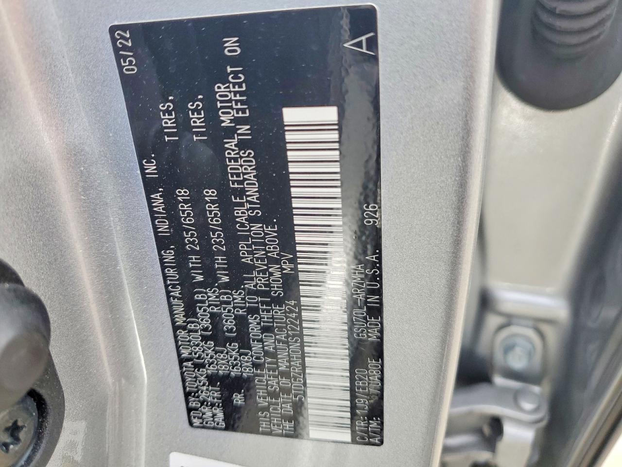 2022 TOYOTA HIGHLANDER