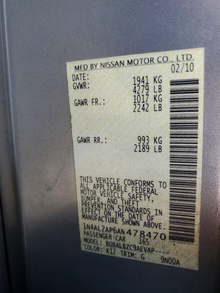 2010 NISSAN ALTIMA