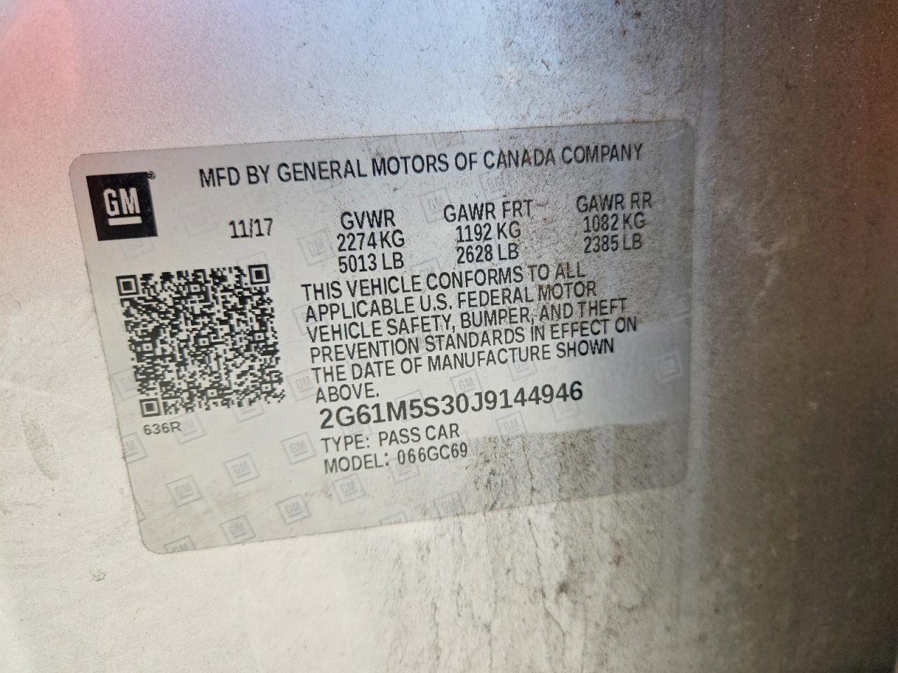 2018 CADILLAC XTS
