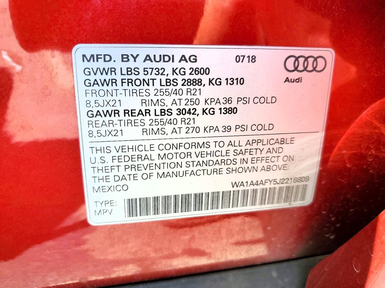 2018 AUDI SQ5