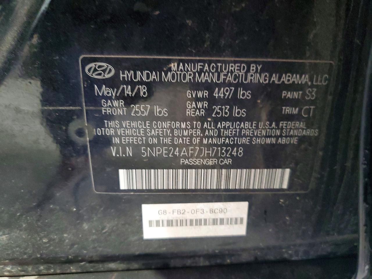 2018 HYUNDAI SONATA