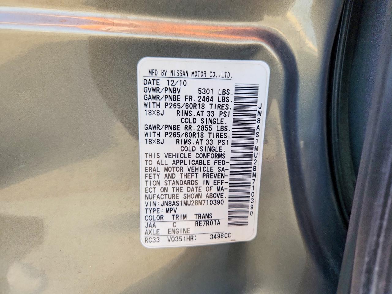 2011 INFINITI FX35