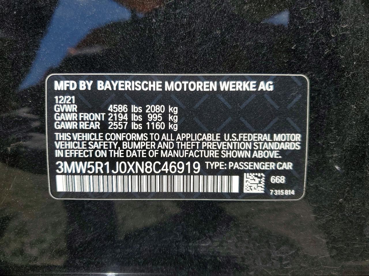 2022 BMW 3 SERIES