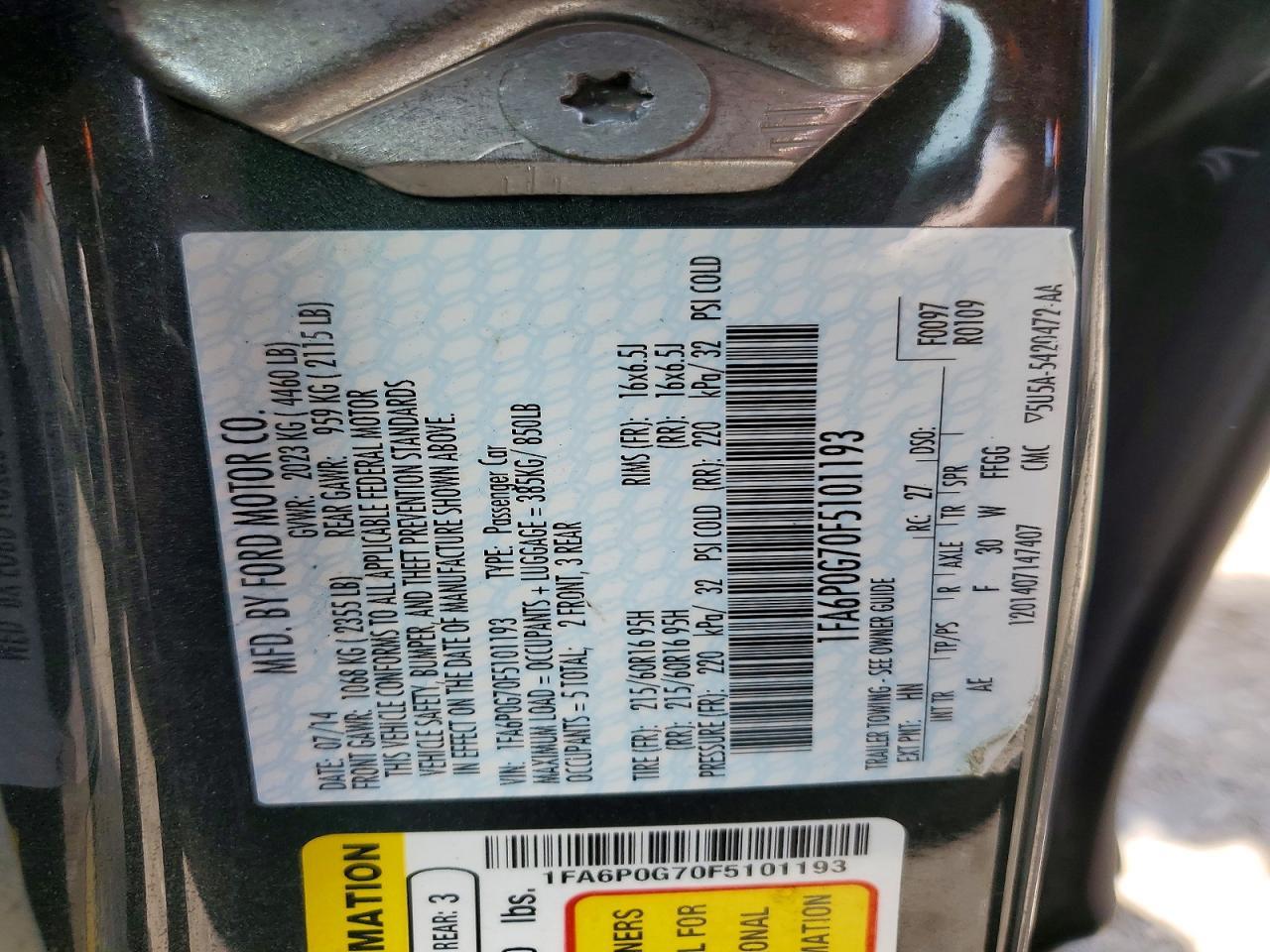 2015 FORD FUSION