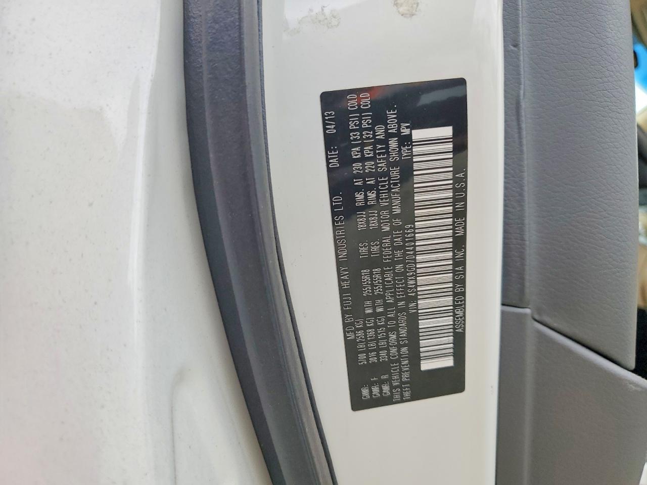 2013 SUBARU Tribeca