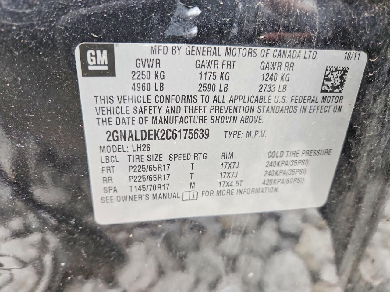2012 CHEVROLET EQUINOX