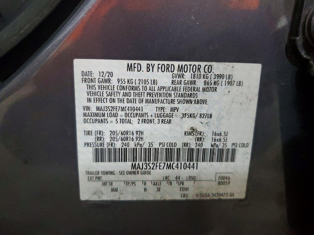 2021 FORD EcoSport