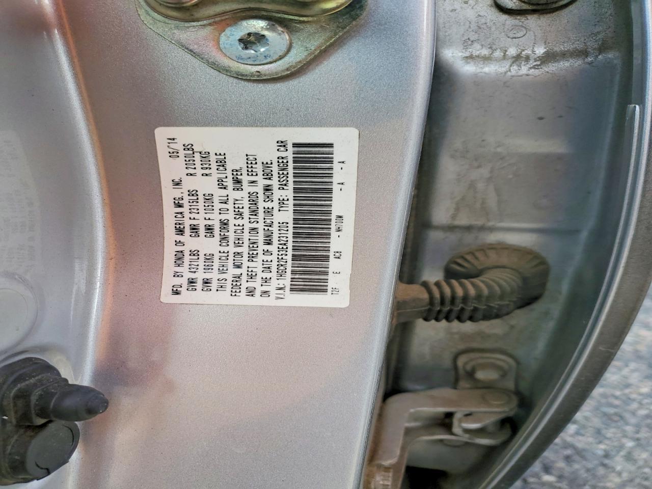 2014 HONDA ACCORD