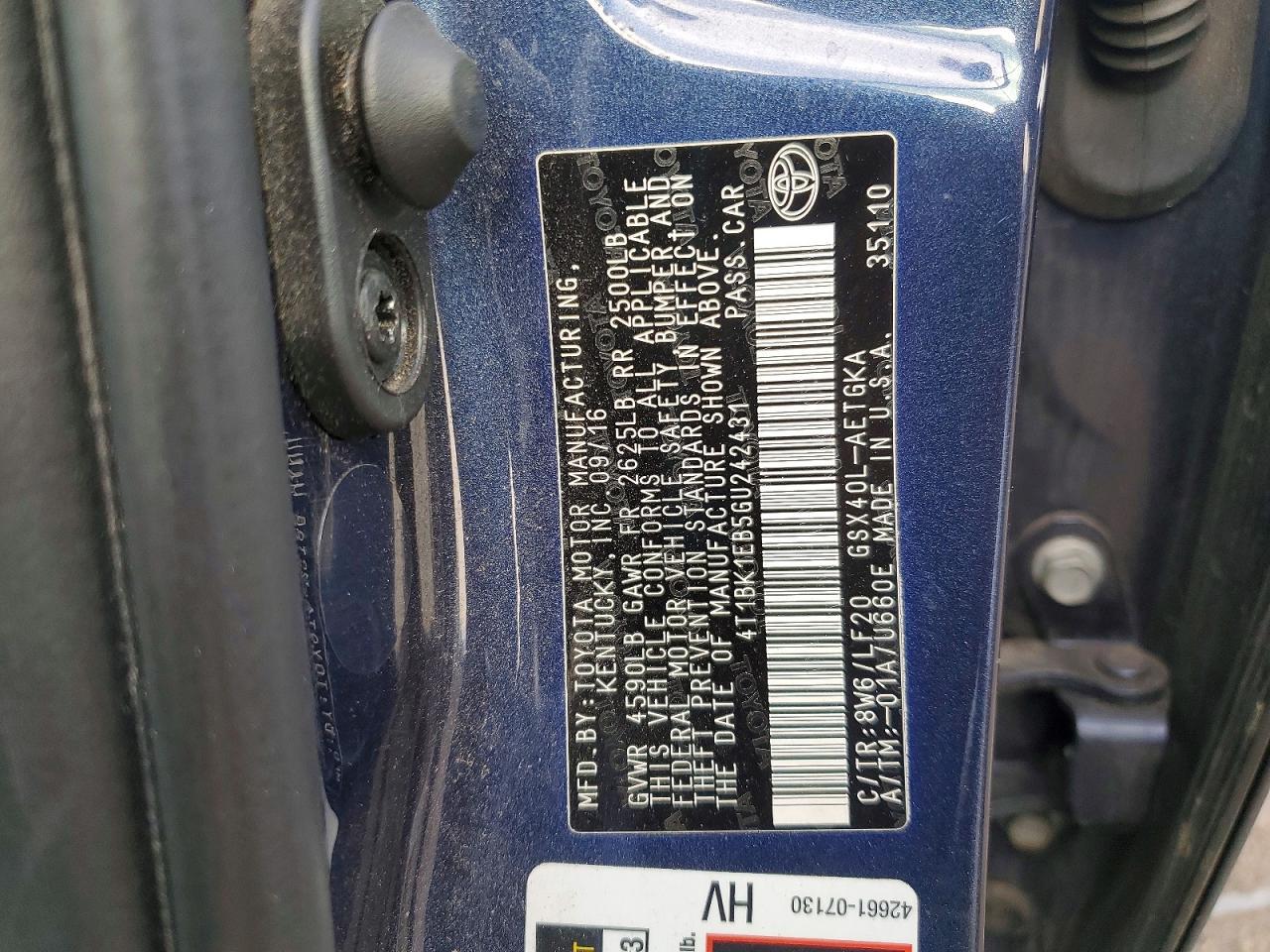 2016 TOYOTA Avalon