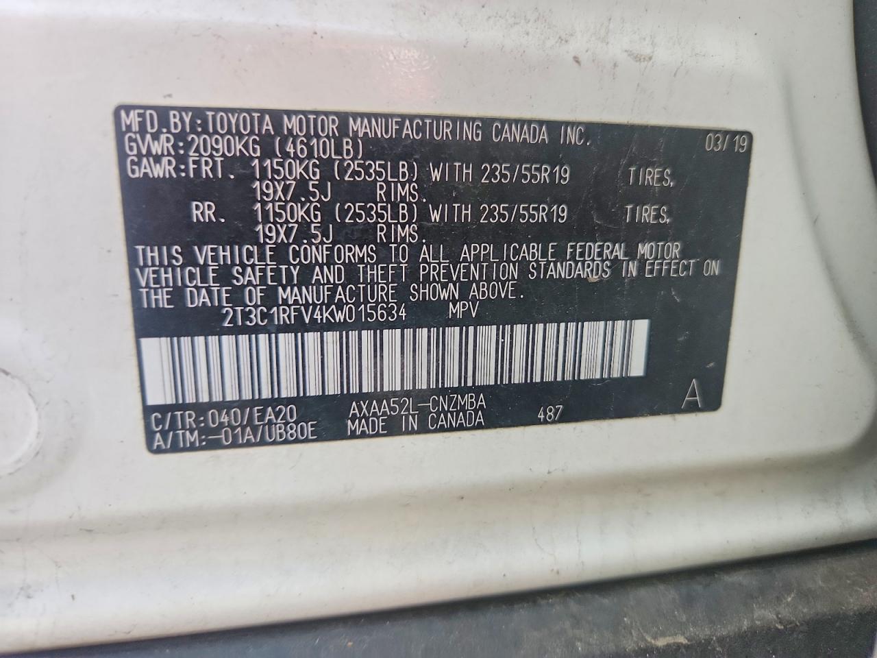 2019 TOYOTA RAV4