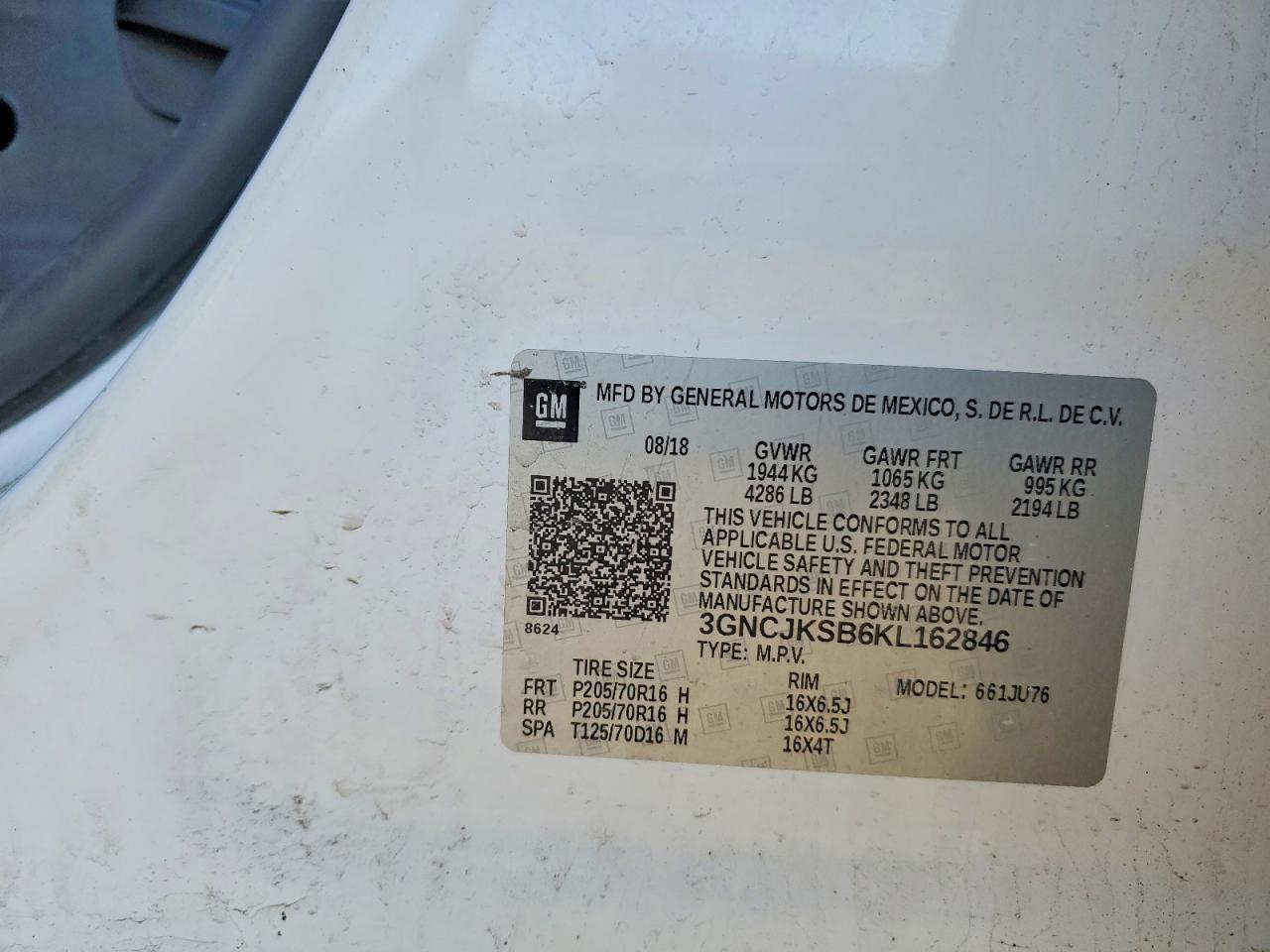 2019 CHEVROLET TRAX