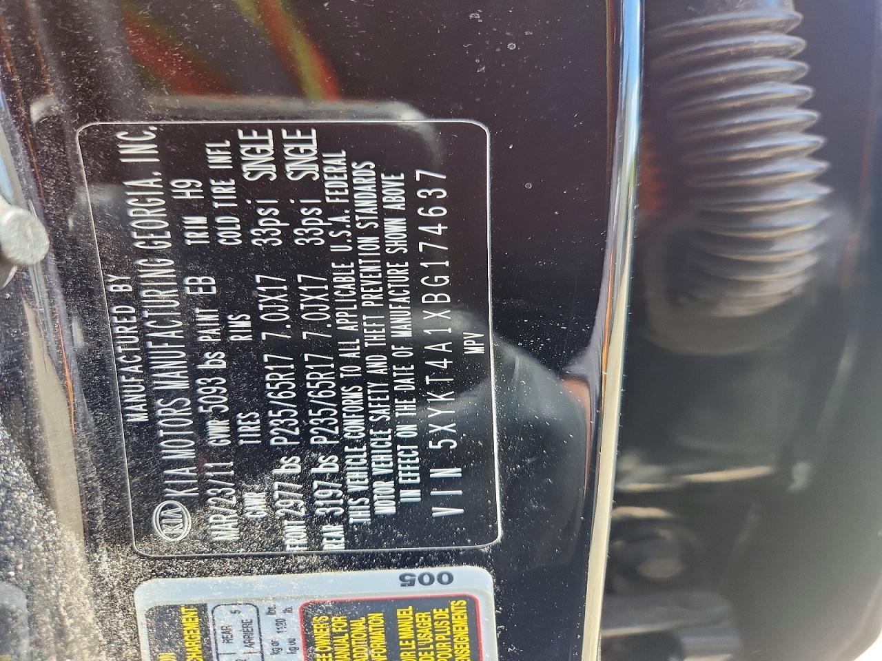 2011 KIA SORENTO