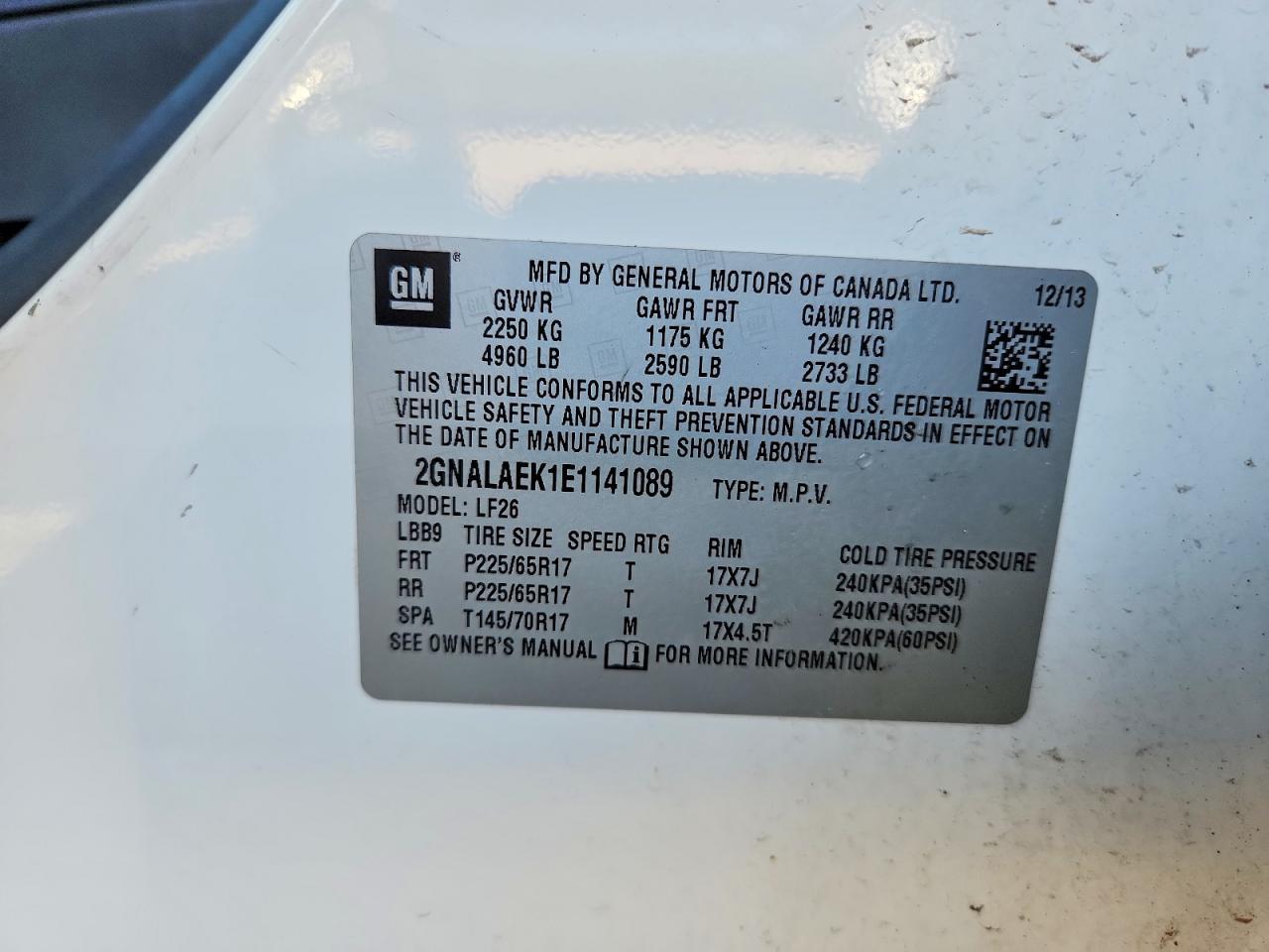 2014 CHEVROLET EQUINOX