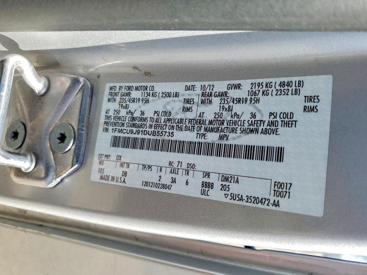 2013 FORD ESCAPE