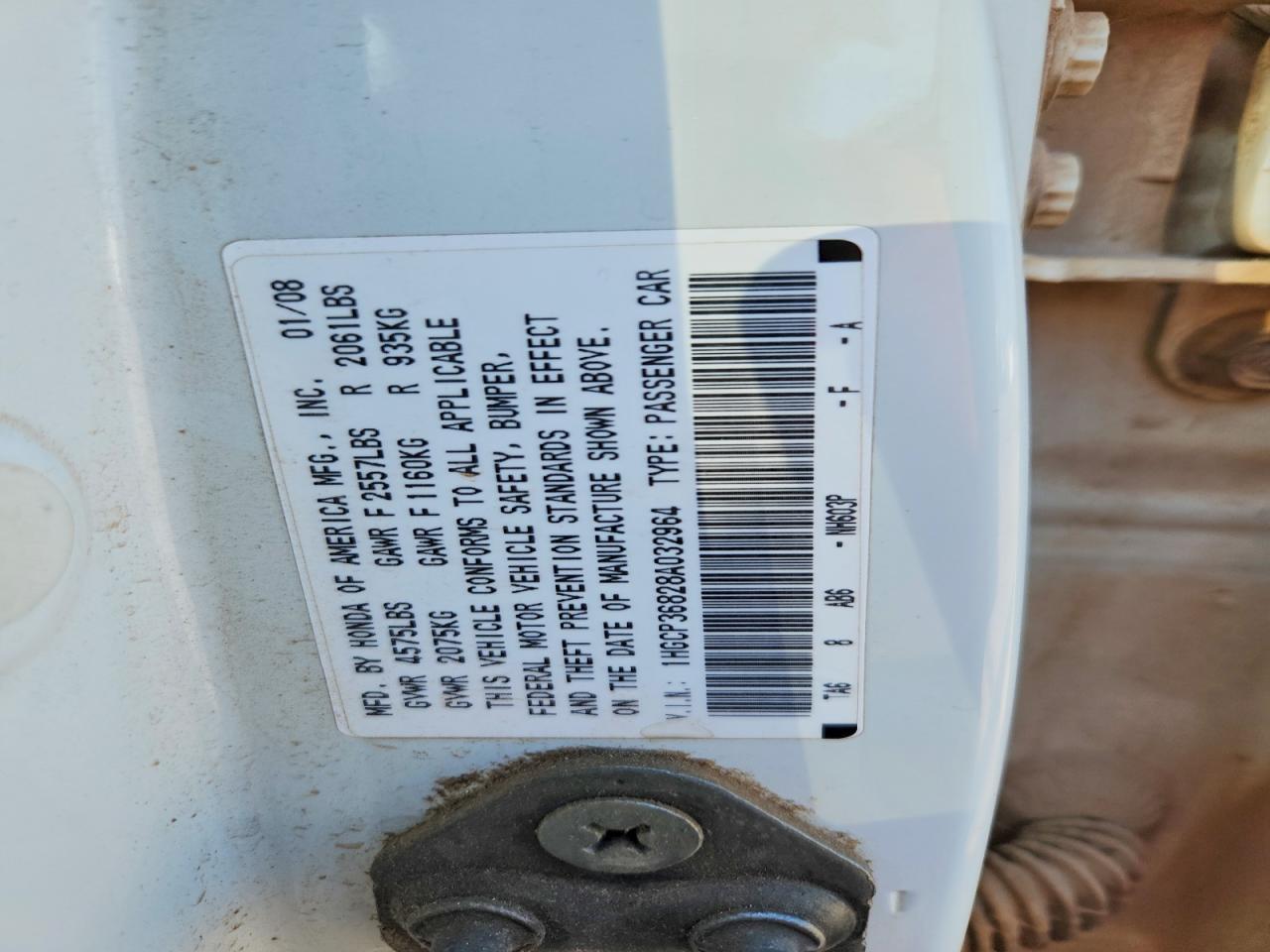 2008 HONDA ACCORD