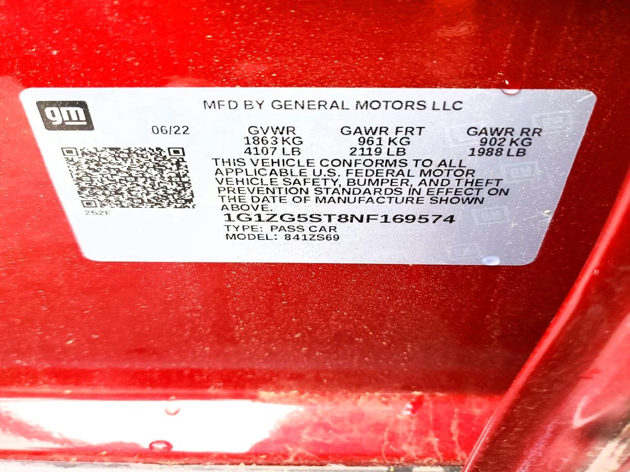 2022 CHEVROLET MALIBU