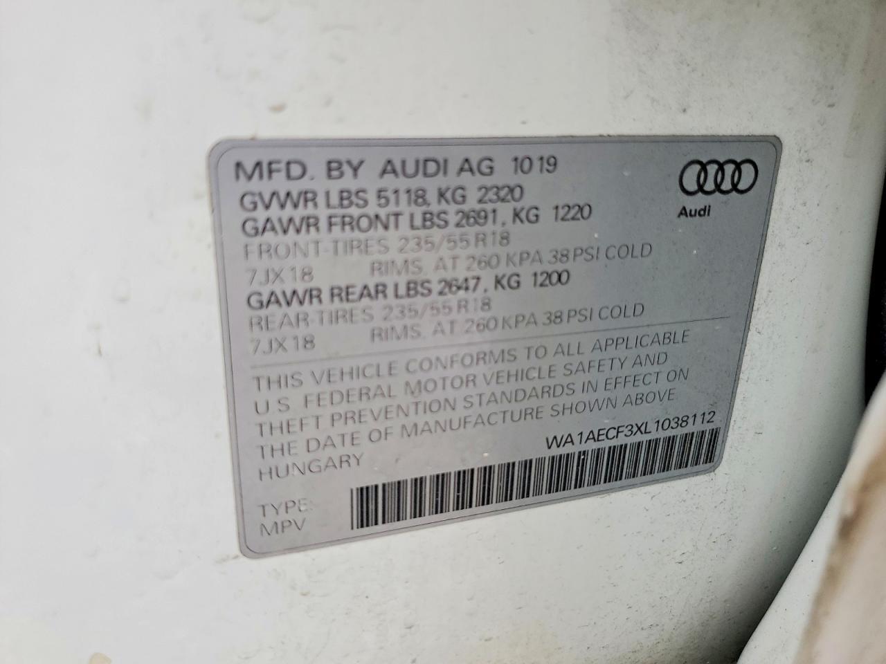 2020 AUDI Q3