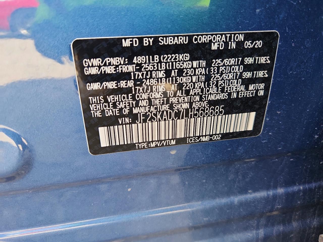 2020 SUBARU FORESTER