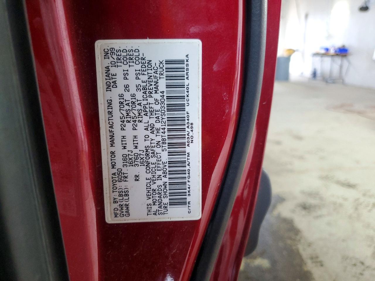 2000 TOYOTA TUNDRA