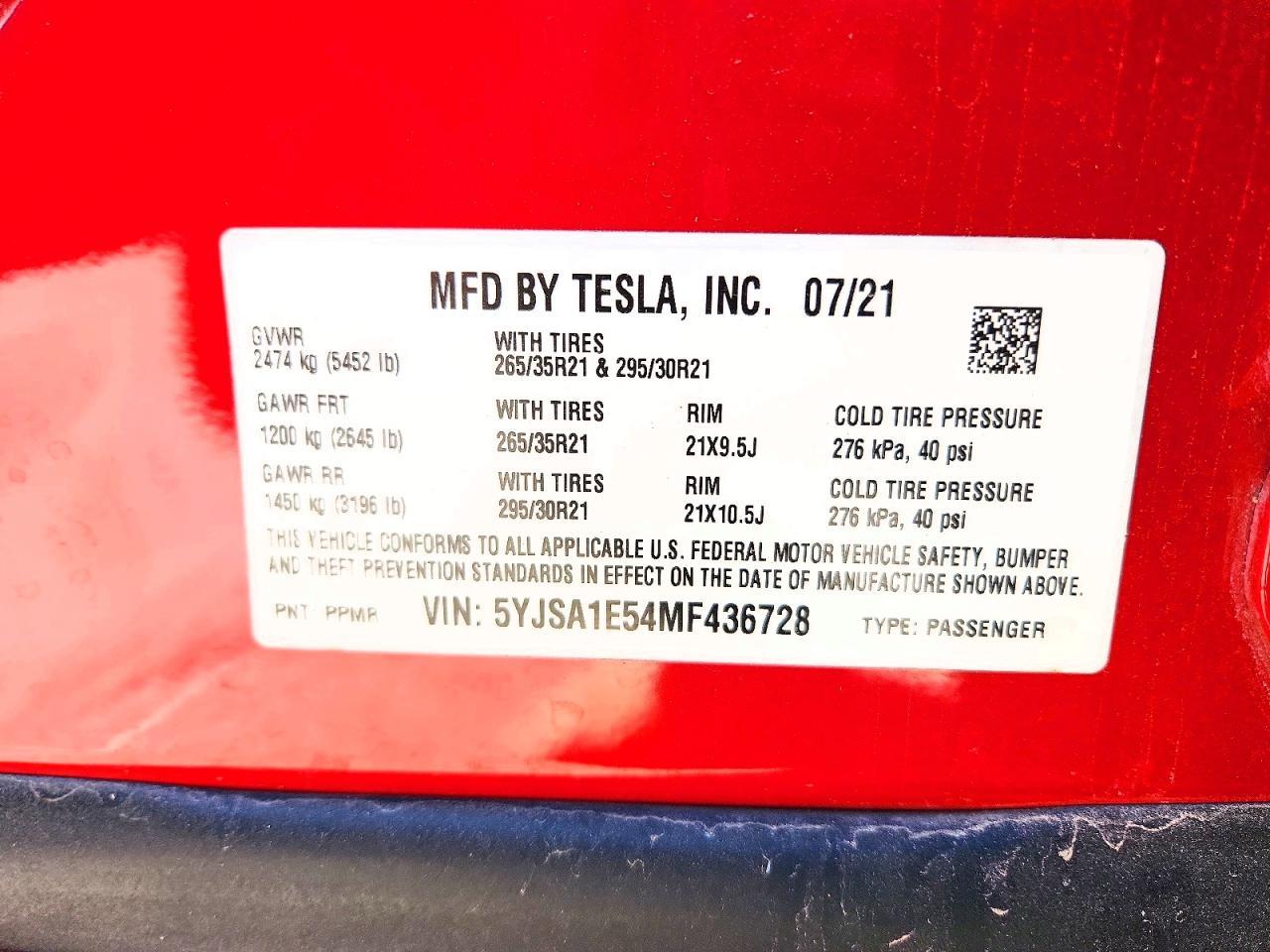2021 TESLA MODEL S