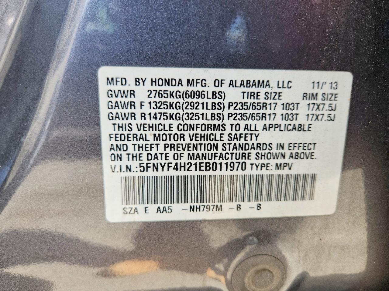 2014 HONDA PILOT